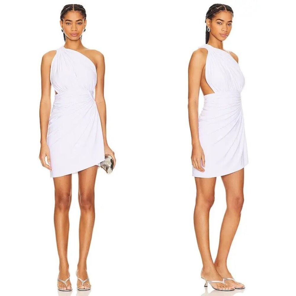 NWT J.Angelique Valeria Mini Dress in White solid Knit Size M $295